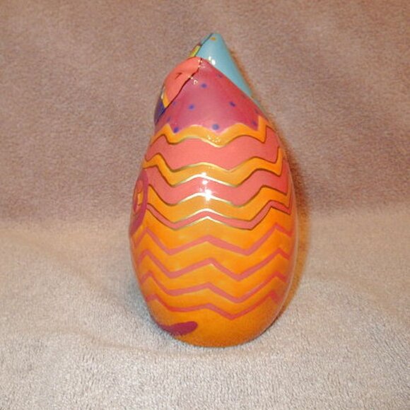 Vtg Laurel Burch Rainbow Cats Sculpture Feline Kitty Trio Hand Painted Signed - Picture 9 of 12